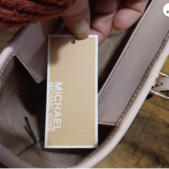 Michael Kors Jet Set Travel Powder Blush‎ Leather Shoulder Tote NWT" - Picture 5 of 9